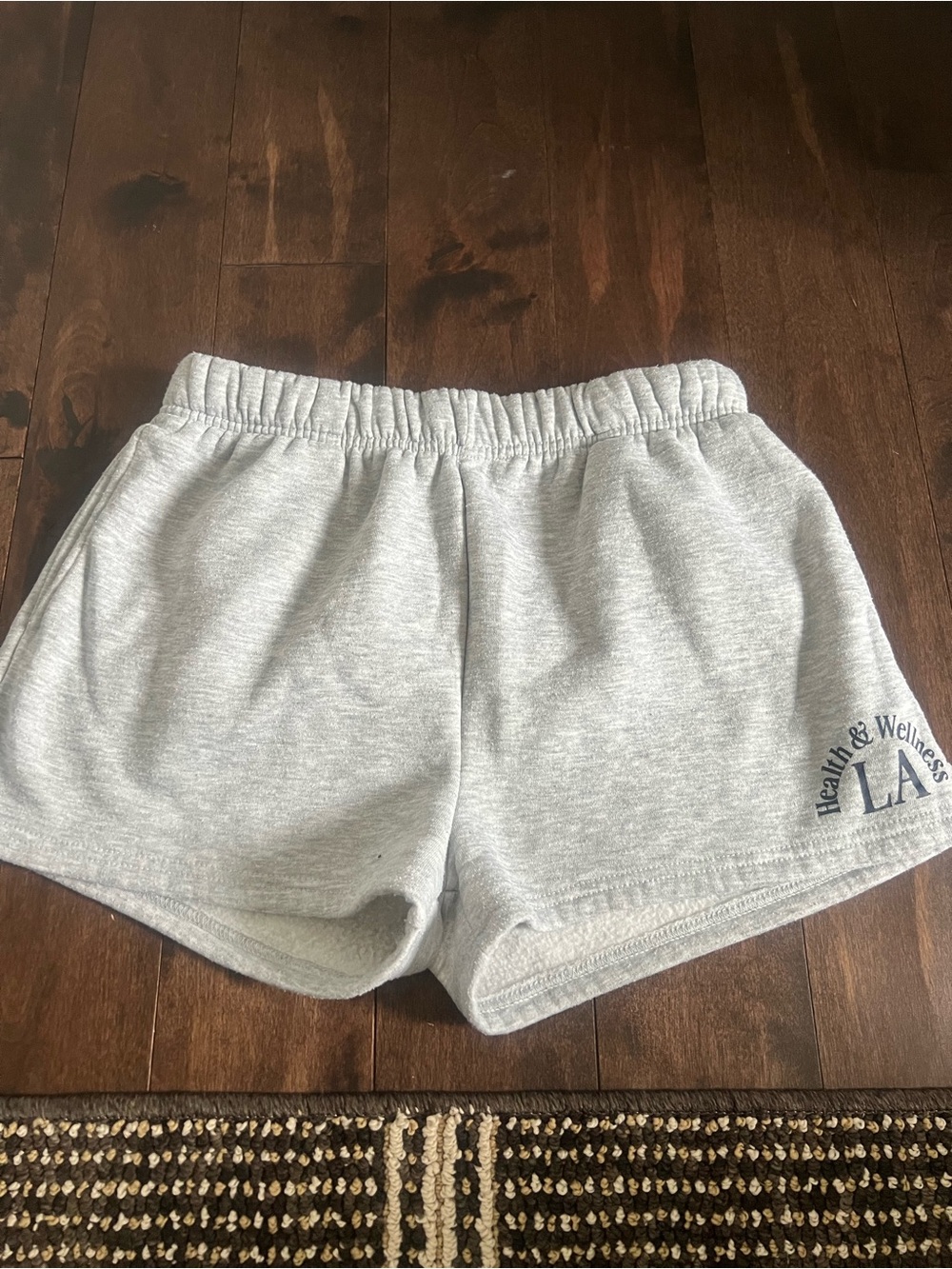 Light Gray Athletic Lounge Shorts with LA Health & Wellness Logo